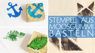 Stempel aus Moosgummi basteln  MoosgummiStempel  Anleitung  Talude [upl. by Deehahs]