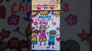 Happy Childrens Day🌸🫰 art trending viral shorts ytshorts friends drawing child song feel [upl. by Nevil502]