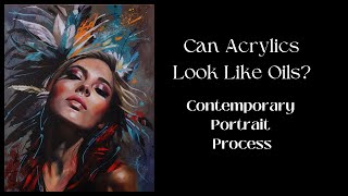 Acrylic Portrait Painting Tutorial with Skin Tone Mixes [upl. by Outlaw]