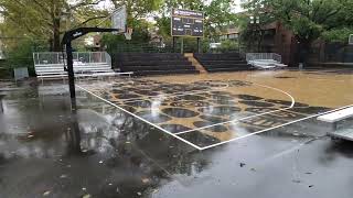 Walking on Rucker Park Basketball Court  Rain  Harlem  New York [upl. by Michael948]