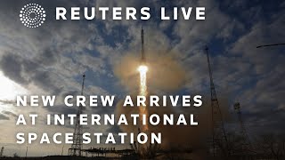 LIVE New crew arrives at International Space Station [upl. by Hajan]