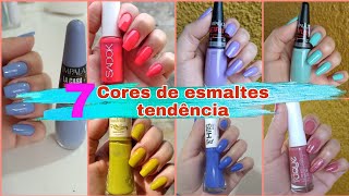 7 cores de esmaltes tendências pra usar na primavera verão 2021 2022 [upl. by Eednahs]