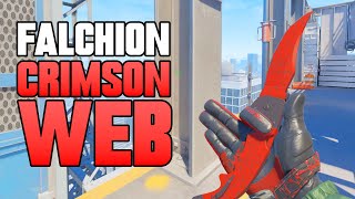 ★ CS2 Falchion Knife Crimson Web FACTORY NEW  CS2 Knife Gameplay [upl. by Nnahtebazile]