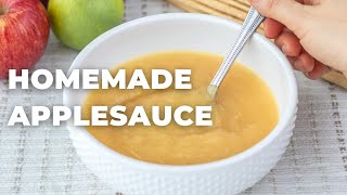 HOW TO MAKE UNSWEETENED APPLESAUCE Easy Vegan GlutenFree For OilEgg replacement or snack [upl. by Gabey]