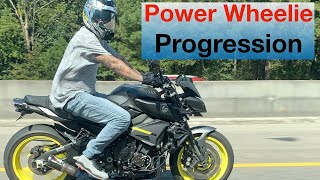 MT10 Power Wheelie Beginner Day 3 [upl. by Lionello]