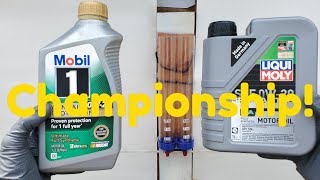 Engine oil Championship Mobil 1 vs Liqui moly [upl. by Amsab]