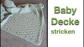 Babydecke stricken im Rautenmuster [upl. by Disharoon]