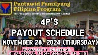 ✅4PS PAYROLL PAYOUT SCHEDULE NOVEMBER 28 2024 SUNOD SUNOD AH [upl. by Gawlas152]