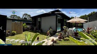 VC327  Garden villa 2 bedrooms with pool Maenam  Koh Samui [upl. by Lachance19]