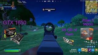 GTX 1650  Ryzen 5 5600G Fortnite Gameplay  Performance Mode SOLOS [upl. by Vena]