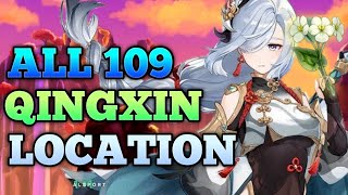 ALL 109 Qingxin Locations Fast amp Easy Route Shenhe Ascension Material  Genshin Impact 2022 [upl. by Taggart]