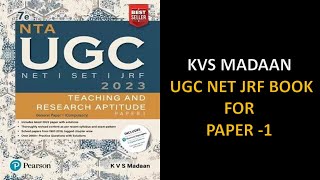 KVS MADAAN 7TH REVISED EDITION BOOK REVIEW  TEACHING amp RESEARCH APTITUDE BOOK FOR NET JRF PAPER1 [upl. by Eenaj]