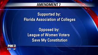 Floridas proposed constitutional amendments explained Amendment 7 [upl. by Filberte]