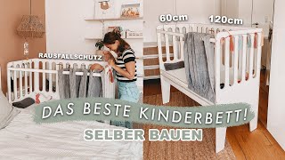 Kinderbett mit Rausfallschutz selber bauen  DIY Beistellbett für Kleinkinder  EASY ALEX [upl. by Able]