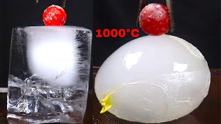 ASMR 1000°C METAL BALL VS ICE COMPILATION asmr experiment iceasmr oddlysatisfying viralvideo [upl. by Ibson]