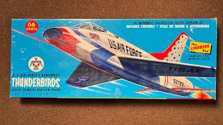 Vintage 1958 Lindberg Models F100 Super Sabre Thunderbirds Model Kit Review [upl. by Nissensohn]