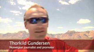 Petter Northug and OddBjorn Hjelmeset in Red Rock Canyon outside Las Vegas [upl. by Nywrad239]