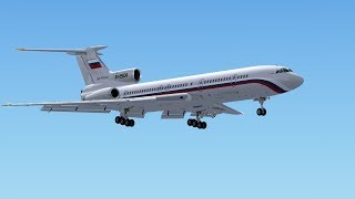 P3D Training flight on Tupolev Tu154B2 RostovonDon Airport URRR [upl. by Chapin]