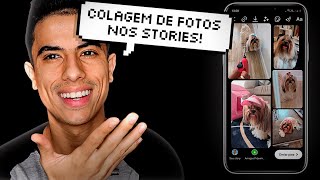 Como COLOCAR VARIAS FOTOS no mesmo stories do INSTAGRAM [upl. by Hauger]