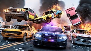 Thrilling 3D Police Chase Police cars vs Criminals cars in a Wild Highway Pursuit Ultimate Crash [upl. by Thia566]