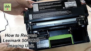 Lexmark 50F0Z00 Imaging Unit Recycling [upl. by Nirtiak]