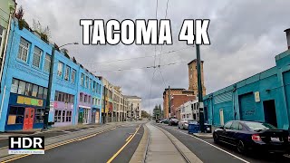 Tacoma Washington Afternoon Drive 4K  Tacoma Port Downtown Tacoma Dome [upl. by Harte]