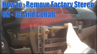 How TO Remove factory Stereo G5 and Cobalt [upl. by Andromeda]