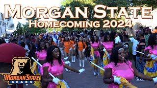 Morgan State Marching Band  March Thru Campus Homecoming 2024  HBCU Band [upl. by Rubbico516]