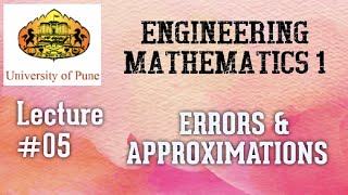 Lec 05  Errors amp Approximations  Jacobians  Maths 1  SPPU  Sem 1  niraliprakashan [upl. by Seale]