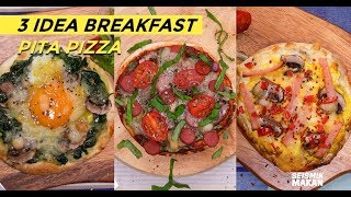 3 Idea Resipi Breakfast Pita Pizza  3 Easy Breakfast Pita Pizza Recipe [upl. by Cypro955]