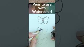 Which Pen Should You Use With Watercolor Three clever options [upl. by Ettenhoj]