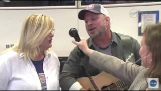 Garth Brooks amp Trisha Yearwood Call Space Station Sing Song [upl. by Madora]