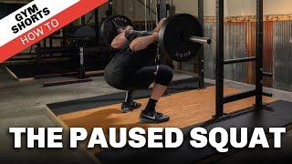 The Paused Squat Gym Shorts How To [upl. by Mharg]