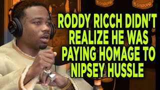 Roddy Ricch Didnt Realize He Was Paying Homage to Nipsey Hussle On His Album Cover [upl. by Justino385]