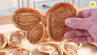 French Palmiers Puff Pastry Recipe 法式蝴蝶酥 Palmiers français recette de pâte feuilletée [upl. by Yesrod847]