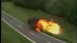 Very serious rally crash  car hits tree sideways and explodes [upl. by Rebecca489]