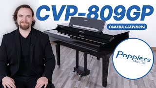 Yamaha CVP809GP Clavinova Piano Overview  Popplers Music [upl. by Oglesby]