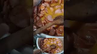 Linguiça defumada no molho receitafacil receitacaseira rotina comida ytviral shortsreceitas [upl. by Aderf930]