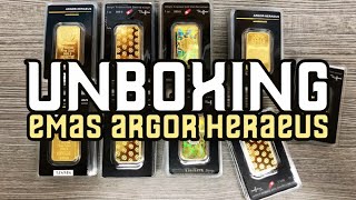 Unboxing Emas Argor Heraeus Gold Bar [upl. by Otinauj]