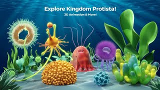 Kingdom Protista in 3D Chrysophytes Euglenoids Slime Moulds amp Protozoans Explained [upl. by Atiugal10]