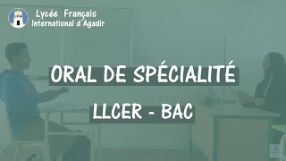 ORAL DE SPECIALITE LLCE  BAC [upl. by Sik]