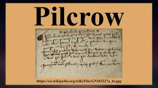 Pilcrow [upl. by Ybor]