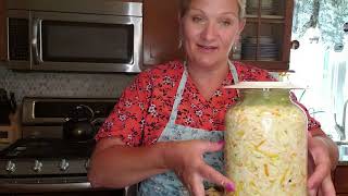 HOMEMADE SLAVIC STYLE SAUERKRAUT FROM START TO FINISH [upl. by Parthen]