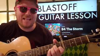 How To Play Blastoff Internet Money Juice WRLD Trippie Redd  guitar tutorial fingerstyle chords [upl. by Borman]