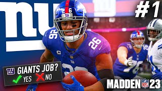 Madden 23 New York Giants Franchise Mode Ep 1  Starting the Rebuild [upl. by Ettenor]