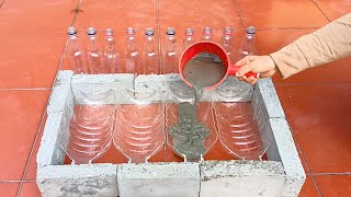 Recycling plastic waste combined with cement creates beautiful flower pots [upl. by Almallah]