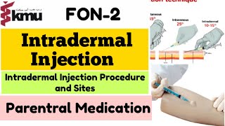 Intradermal Injection in UrduHindi  Parenteral Medication FON 2  Intradermal Injection Procedure [upl. by Hazen276]