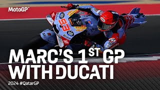 Marc Marquez Ducati debut at Lusail from the inside 👀  2024 QatarGP [upl. by Reich]