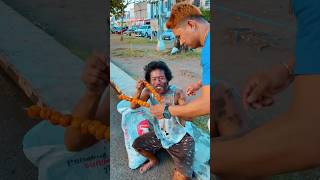 Homeless so happy eat drop food respect sad subscribe [upl. by Falo492]