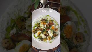 Tzatziki Salad  Boiled Egg  Cherry Tomato  Garlic Butter Croutons  Dill Oil  Candied Finenut [upl. by Jung]